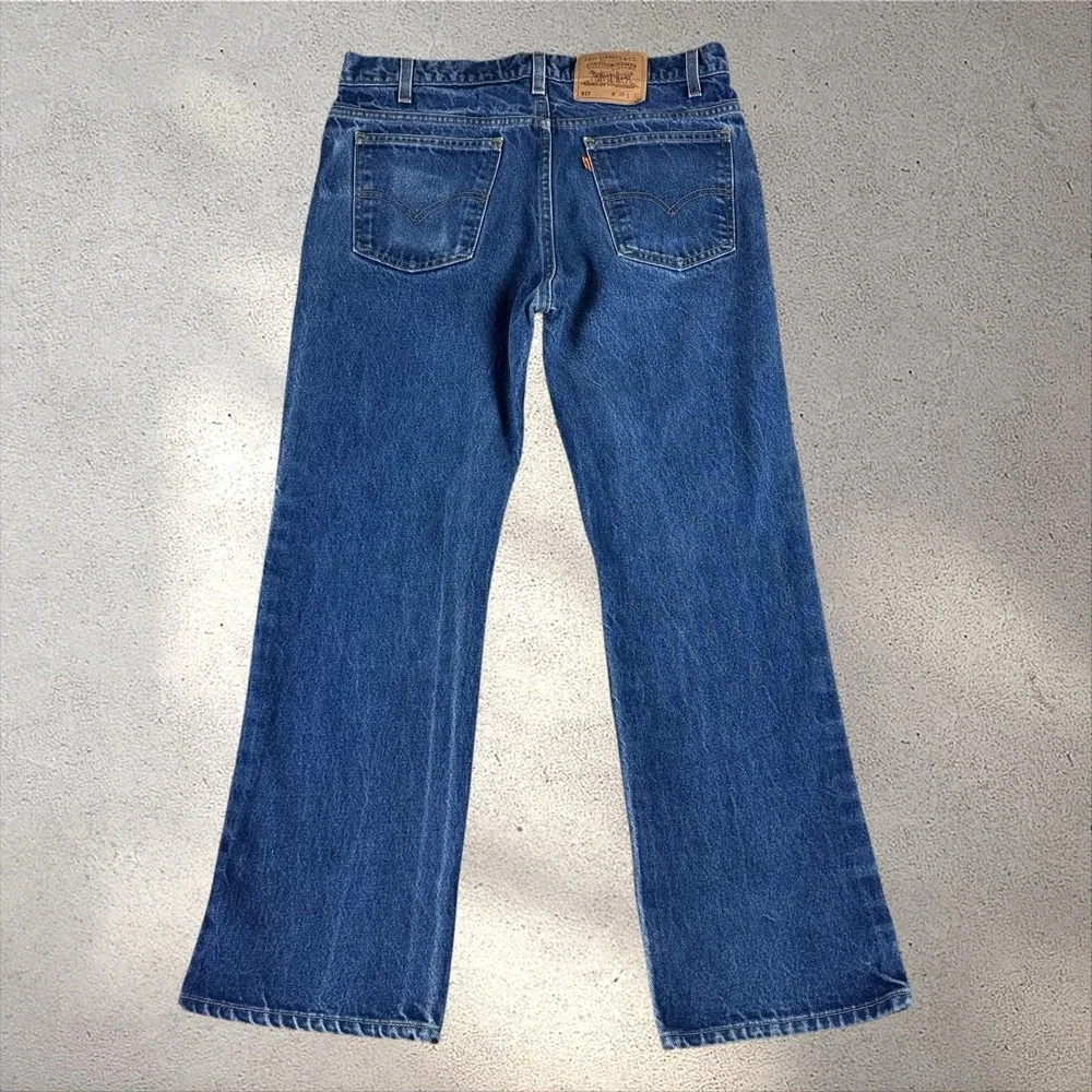 Vintage Levis 517‎ Jeans Mens 38x30 (Fit 34x28) Orange Tab Bootcut Flare 90s USA